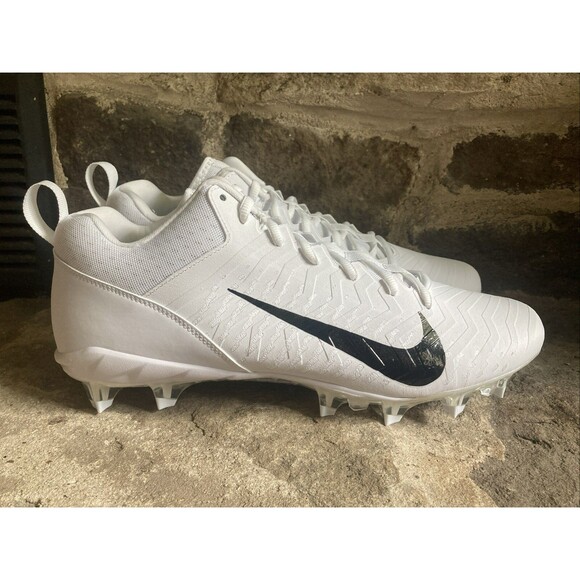Nike Alpha Menace Pro Low Football Cleats White Black Men Size 10 CV6477-100 - Picture 4 of 7